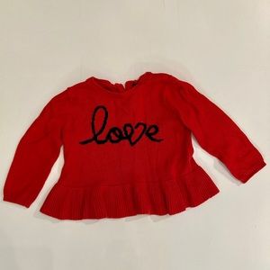 Gap toddler girl Love sweater